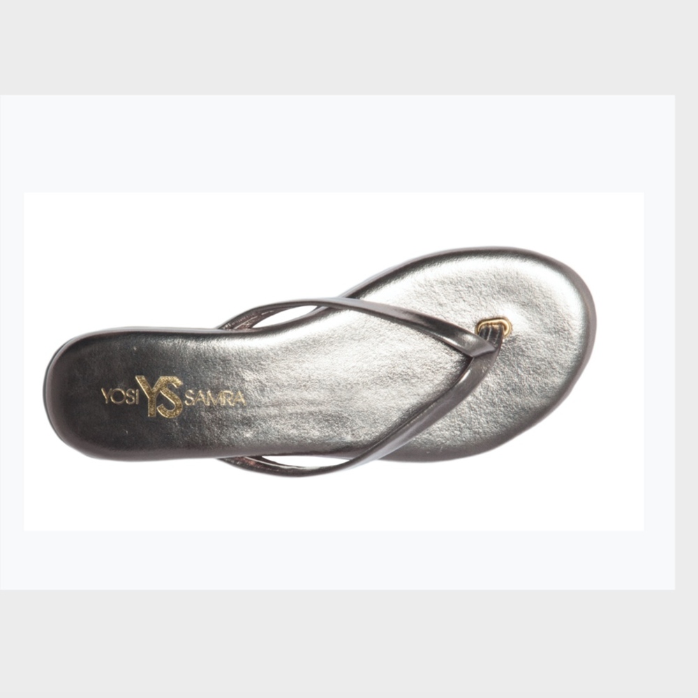 Rivington Pewter Metallic Leather Sandal